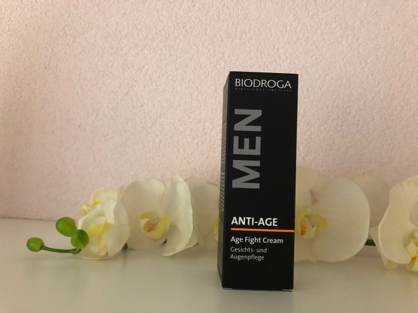 Biodroga Men Anti Age - Age Fight Cream 24h Pflege 2-1 Gesichts-/ Augencreme, 50ml